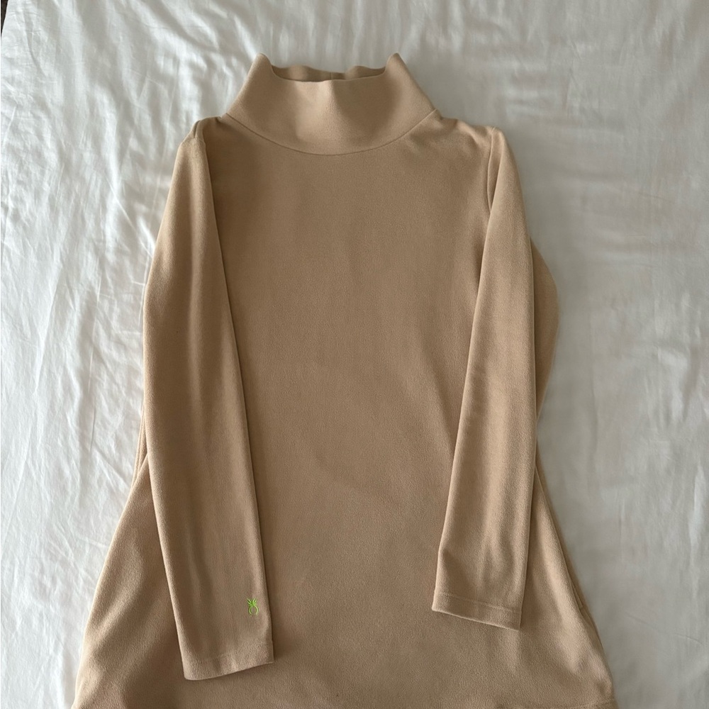 Dudley Stephens Cobble Hill Turtleneck in Terry Fleece (Natural Blush)